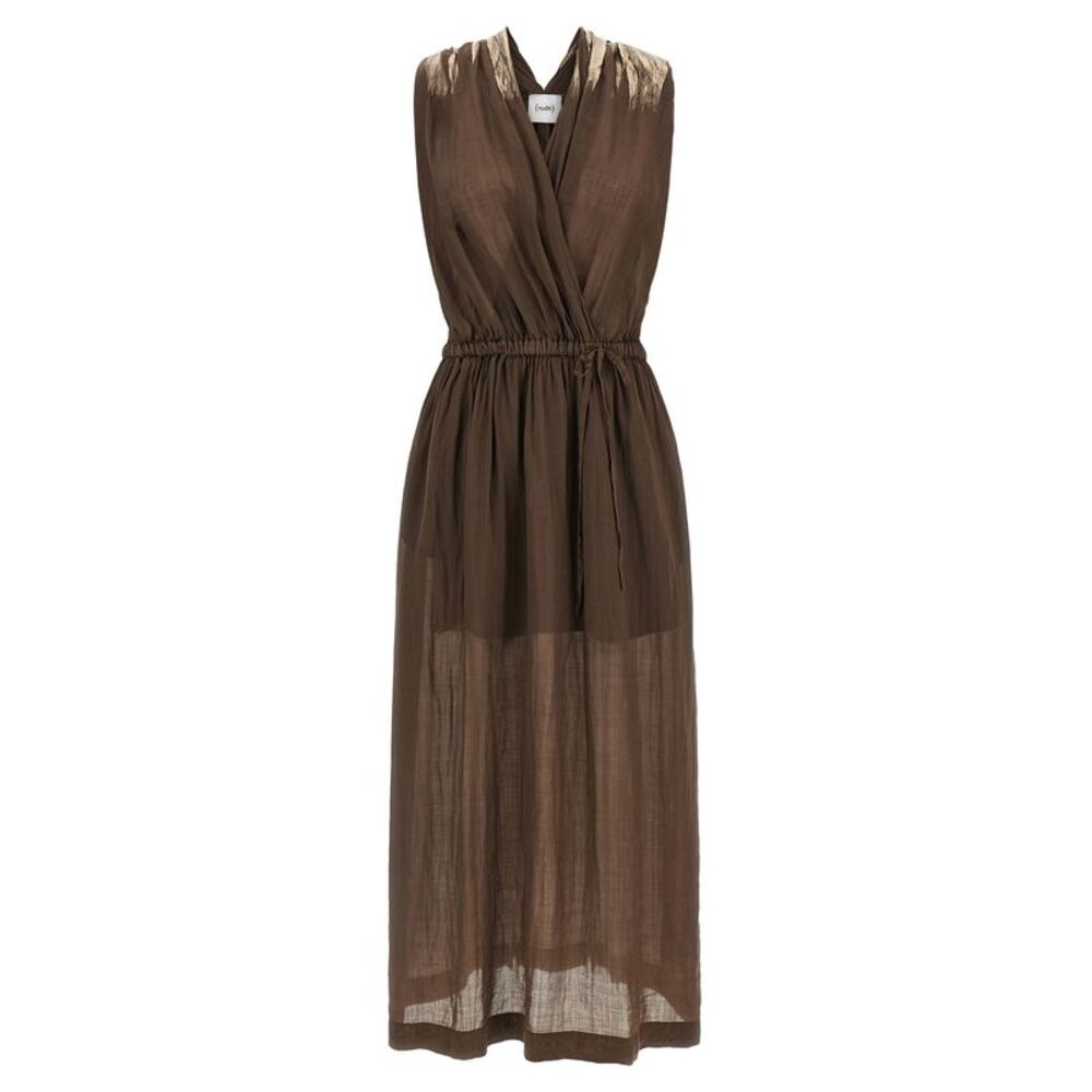 NUDE Brown Tencel Long Women's Dress